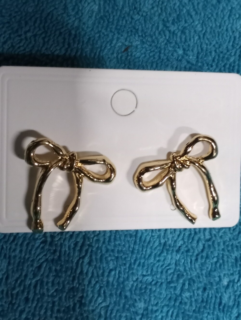 Gold Bow Stud Earrings - Women Accessories